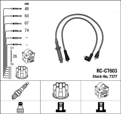Set cablaj aprinder 7377 NGK