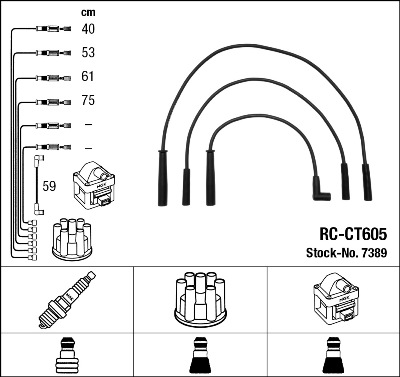 Set cablaj aprinder 7389 NGK