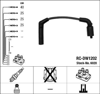 Set cablaj aprinder 6020 NGK