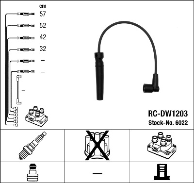 Set cablaj aprinder 6022 NGK