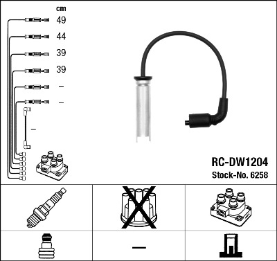 Set cablaj aprinder 6258 NGK