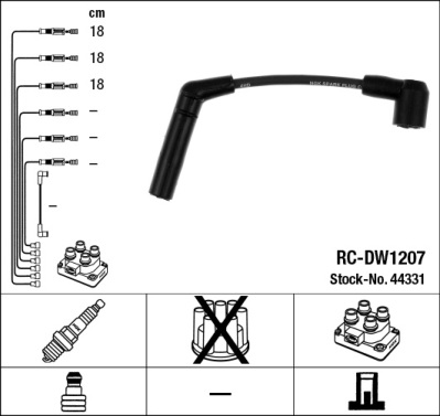 Set cablaj aprinder 44331 NGK