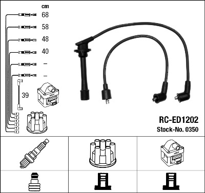 Set cablaj aprinder 0350 NGK