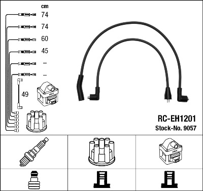 Set cablaj aprinder 9057 NGK