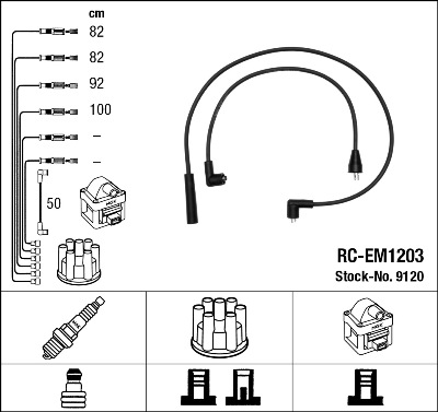Set cablaj aprinder 9120 NGK