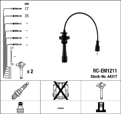 Set cablaj aprinder 44317 NGK