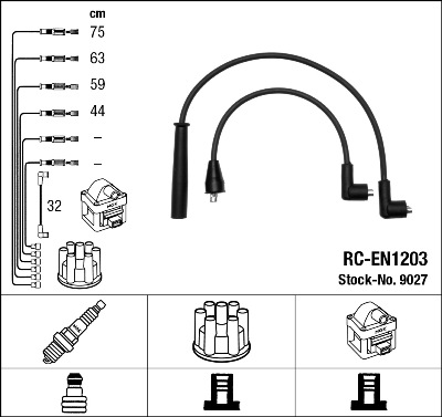 Set cablaj aprinder 9027 NGK