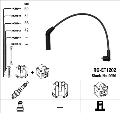 Set cablaj aprinder 9059 NGK