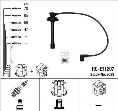 Set cablaj aprinder 9098 NGK