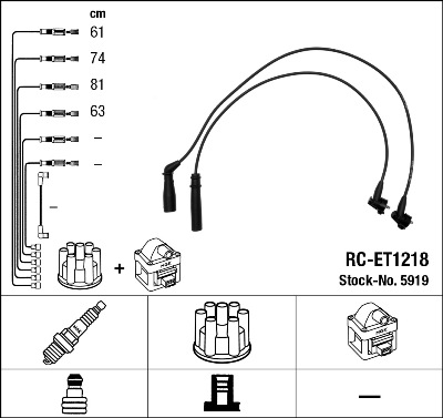 Set cablaj aprinder 5919 NGK