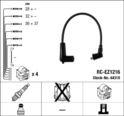 Set cablaj aprinder 44318 NGK