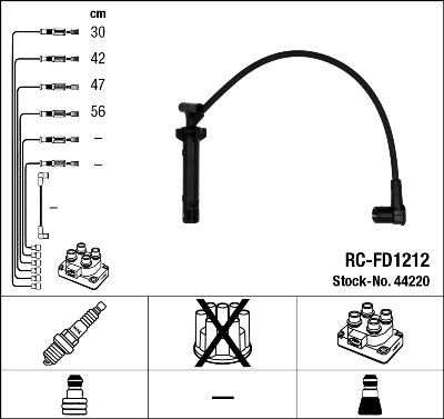 Set cablaj aprinder 44220 NGK