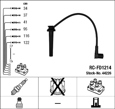 Set cablaj aprinder 44226 NGK