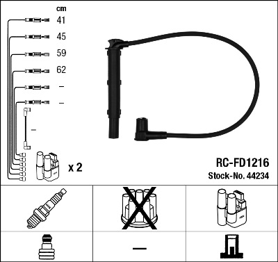 Set cablaj aprinder 44234 NGK