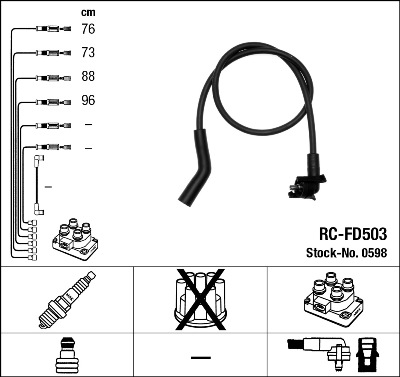 Set cablaj aprinder 0598 NGK