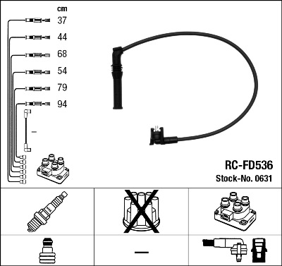 Set cablaj aprinder 0631 NGK