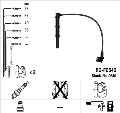 Set cablaj aprinder 0640 NGK