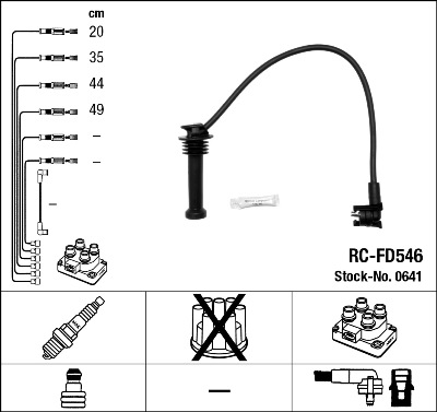 Set cablaj aprinder 0641 NGK