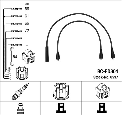 Set cablaj aprinder 8537 NGK