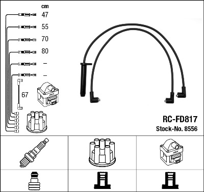 Set cablaj aprinder 8556 NGK