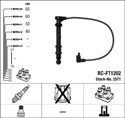 Set cablaj aprinder 2571 NGK