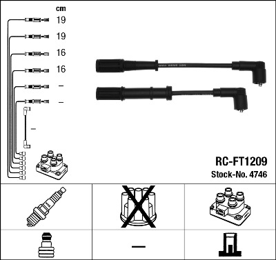 Set cablaj aprinder 4746 NGK