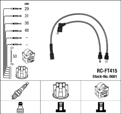 Set cablaj aprinder 0661 NGK
