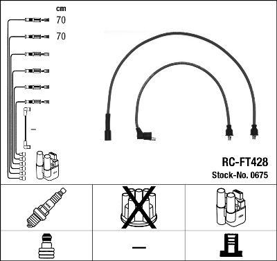 Set cablaj aprinder 0675 NGK