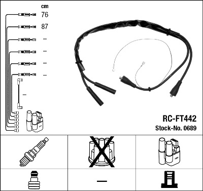 Set cablaj aprinder 0689 NGK