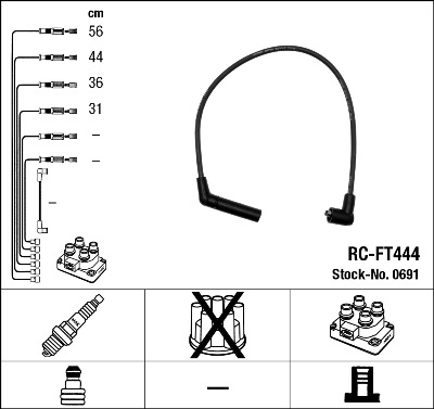 Set cablaj aprinder 0691 NGK