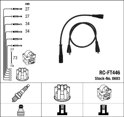 Set cablaj aprinder 0693 NGK