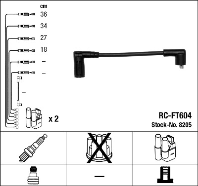 Set cablaj aprinder 8205 NGK