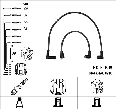 Set cablaj aprinder 8210 NGK