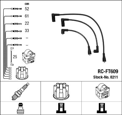 Set cablaj aprinder 8211 NGK