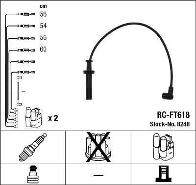 Set cablaj aprinder 8248 NGK