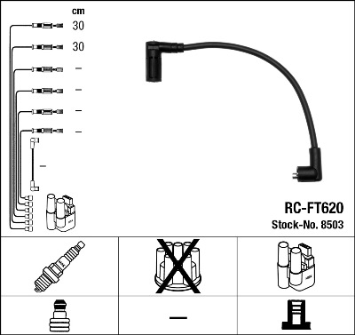 Set cablaj aprinder 8503 NGK