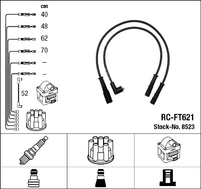 Set cablaj aprinder 8523 NGK