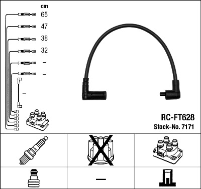 Set cablaj aprinder 7171 NGK