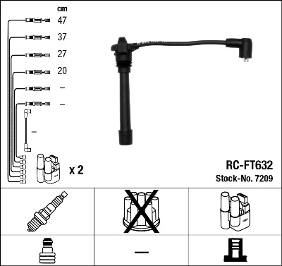 Set cablaj aprinder 7209 NGK