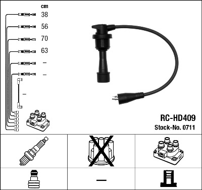 Set cablaj aprinder 0711 NGK
