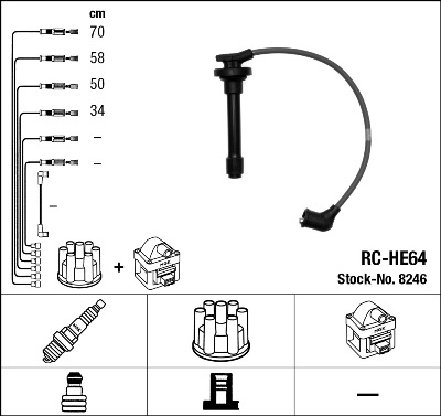 Set cablaj aprinder 8246 NGK