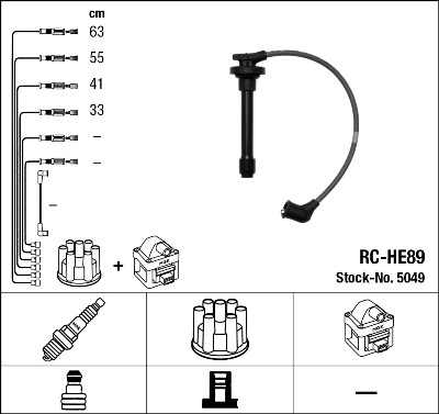 Set cablaj aprinder 5049 NGK