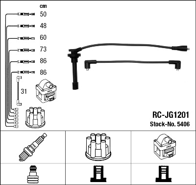 Set cablaj aprinder 5406 NGK