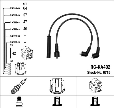 Set cablaj aprinder 0715 NGK
