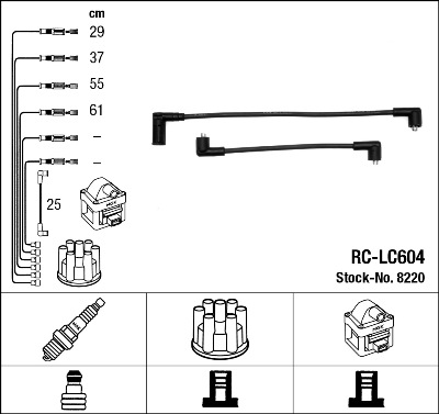 Set cablaj aprinder 8220 NGK
