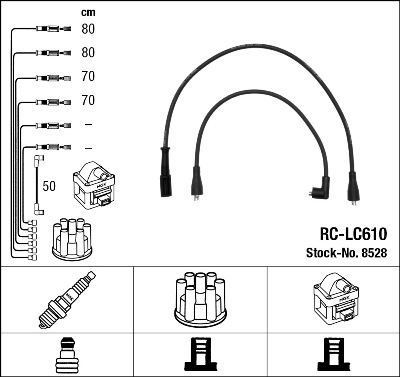 Set cablaj aprinder 8528 NGK