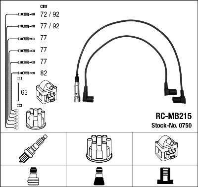 Set cablaj aprinder 0750 NGK