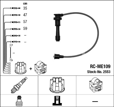 Set cablaj aprinder 2553 NGK