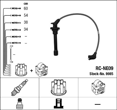 Set cablaj aprinder 9985 NGK