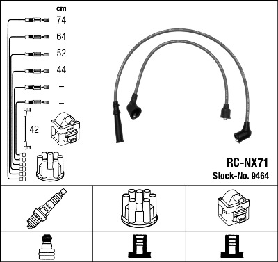 Set cablaj aprinder 9464 NGK